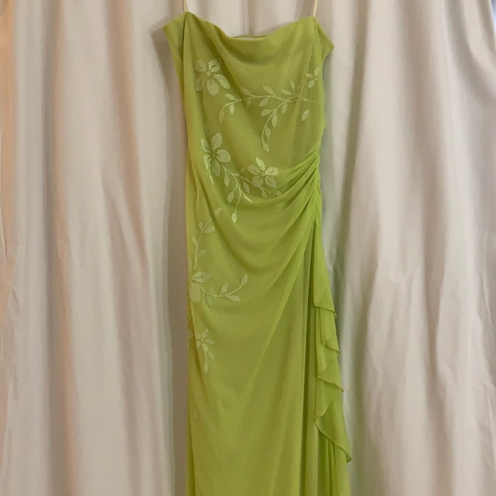 Lime green gown in perfect condition!